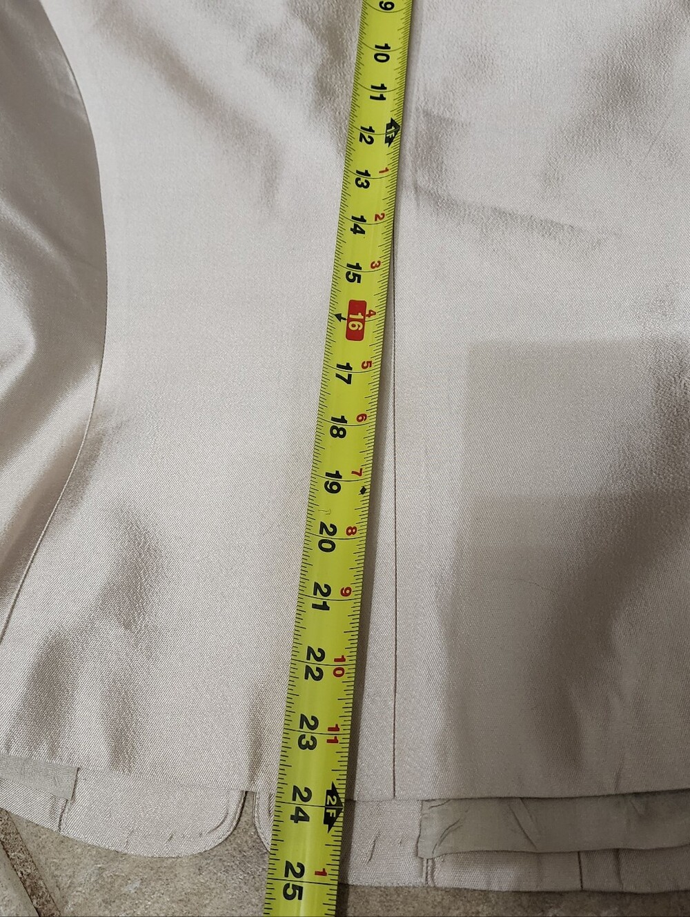 Silk Blazer Formal Talbots Cream Blazer with Hook Eye Closure Satin Sheen Sz 16 - Picture 8 of 8